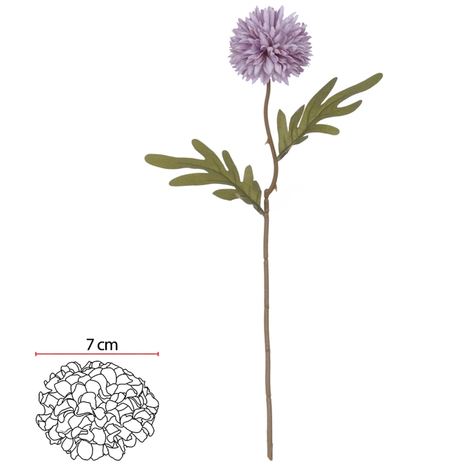 H Crisantemo 37cm Lavanda Outono 43523001 Flor Arte