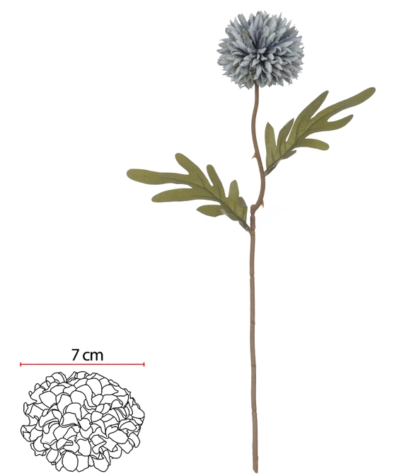 H Crisantemo 37cm Azul Outono 43523002 Flor Arte