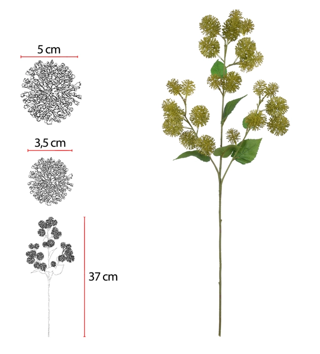 C Sementes X3 87cm Verde 43548002 Flor Arte