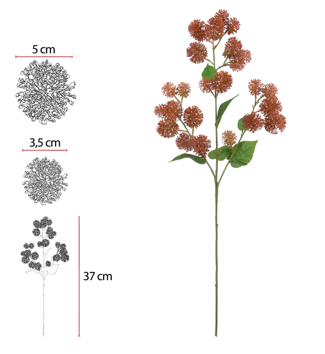 C Sementes X3 87cm Pessego 43548003 Flor Arte