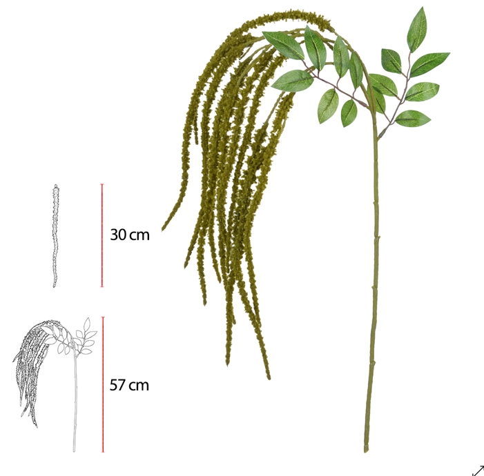 C Rabo De Raposa X12 93cm Verde 43549004 Flor Arte
