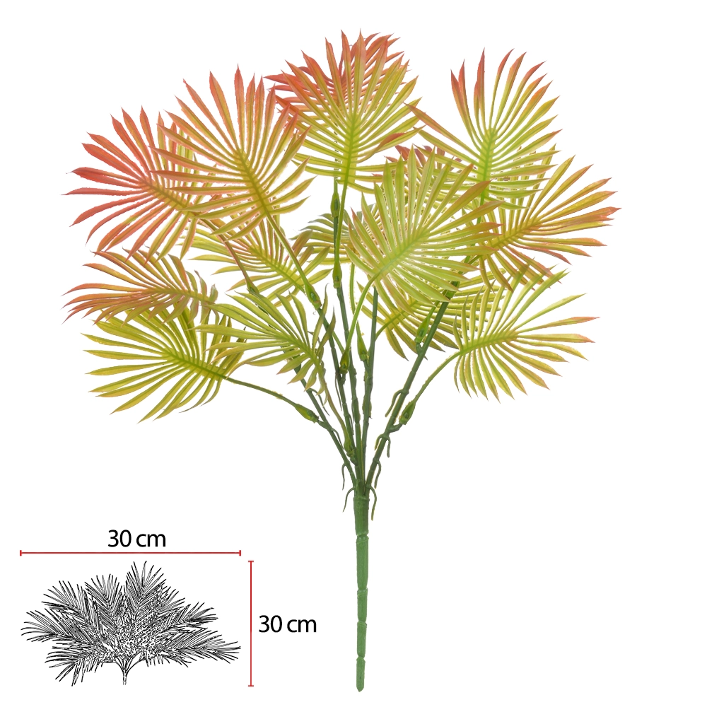 F Palmeira Mini Print Plt X15 40cm Verde Vermelho 43573002 Flor Arte