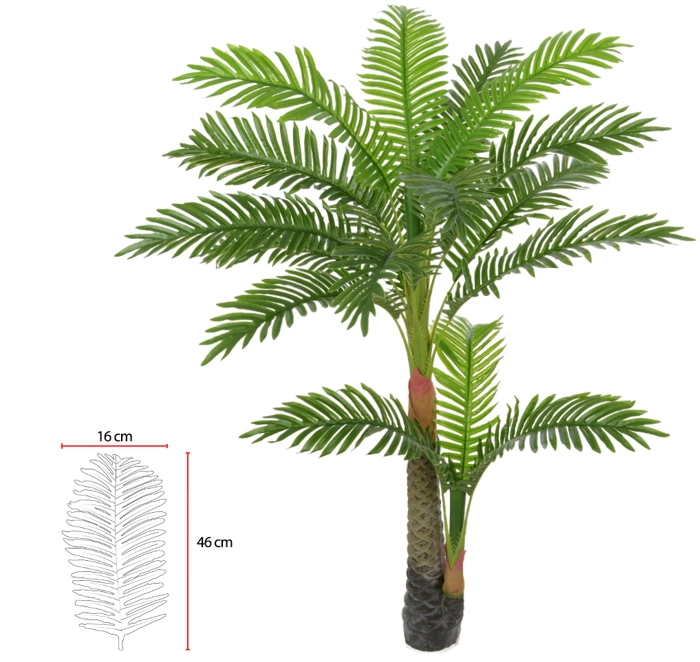 Arvore Palmeira X18 1.2m Verde 43599001 Flor Arte