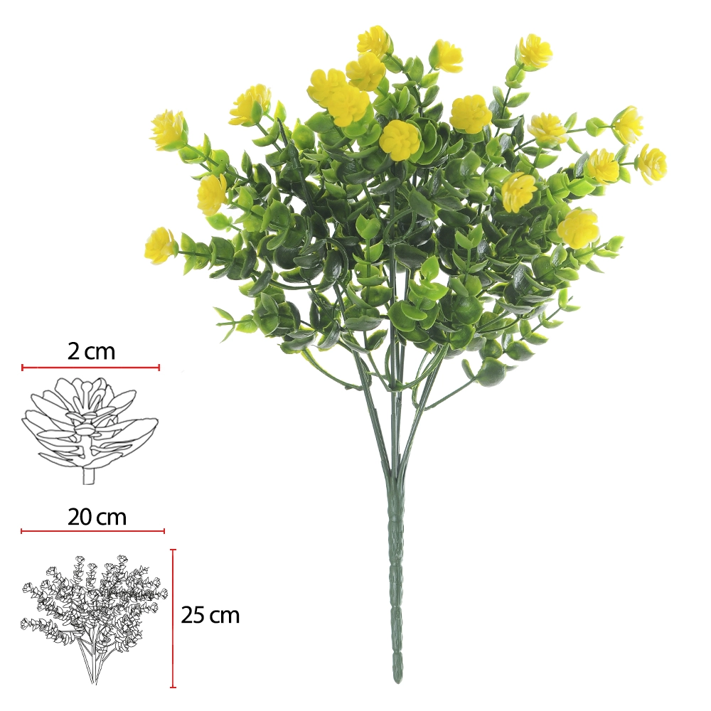 F Mini Flor Plt Amarelo X21 32cm 43622001 Flor Arte