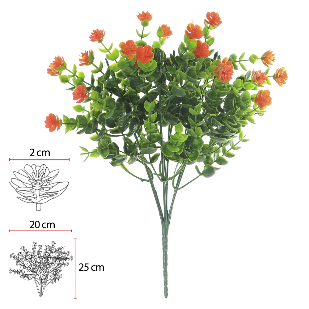 F Mini Flor Plt Laranja X21 32cm 43622005 Flor Arte