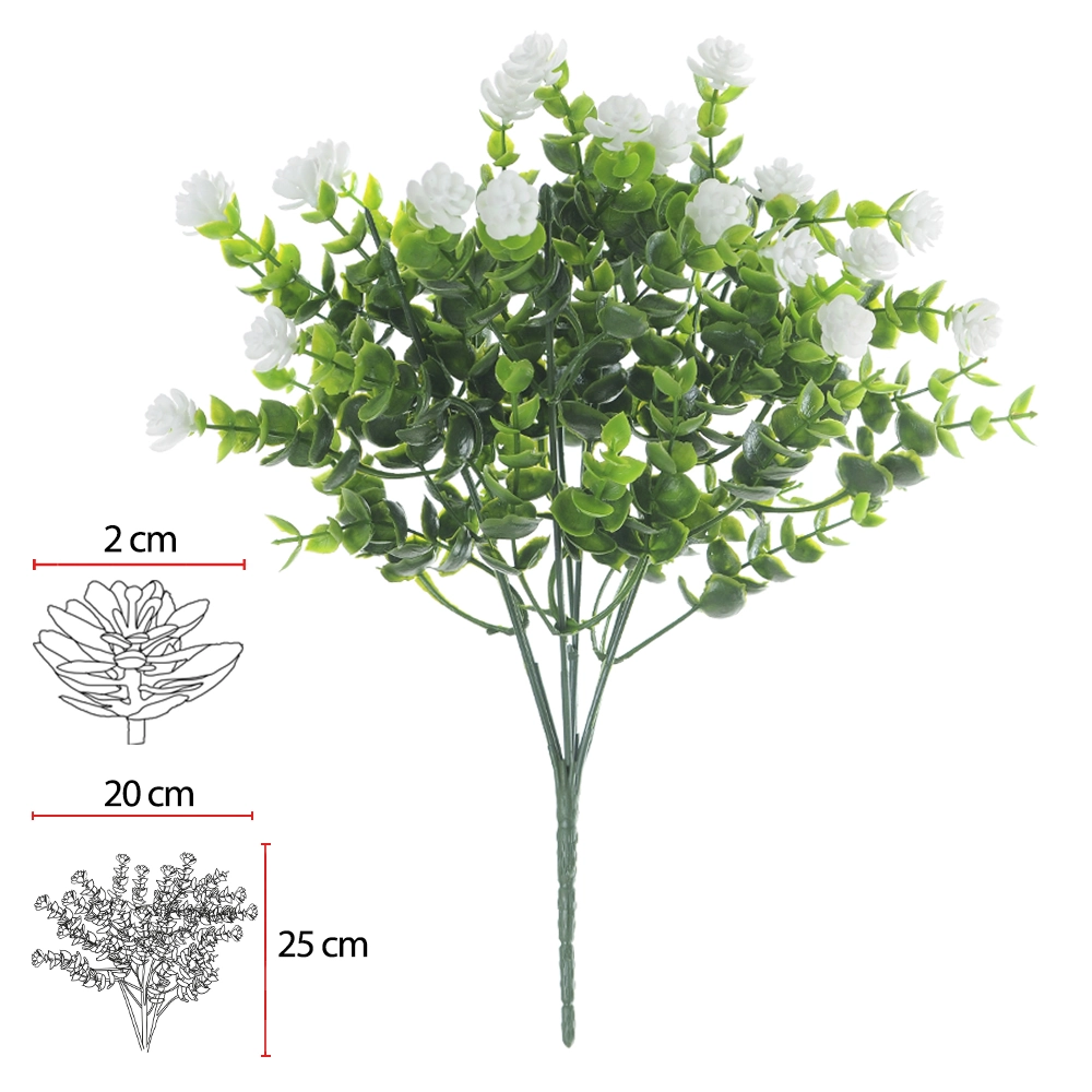 F Mini Flor Plt Branco X21 32cm 43622006 Flor Arte
