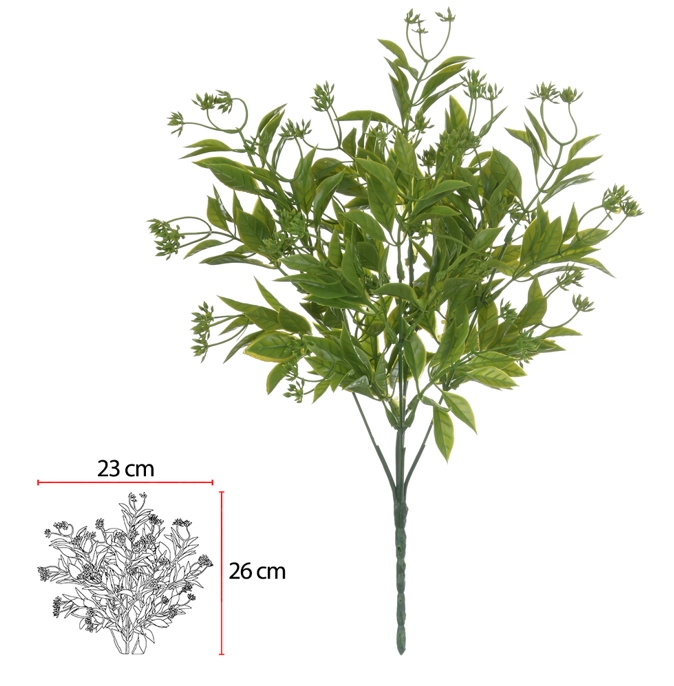 F Grass Print Plt X25 36cm Verde 43647001 Flor Arte