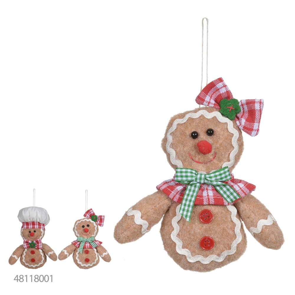Enfeite Pendurar Natal Gingerbread Colorido 15cm 48123001 Dea