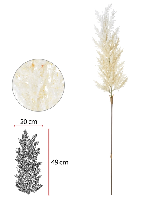 C Capim Dos Pampas 1.18m Creme 43655001 Flor Arte