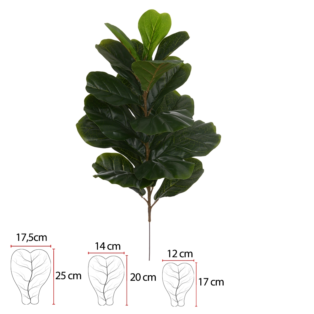 Arranjo Ficus Lyrata Real Verde 60cm 43693001 Flor Arte
