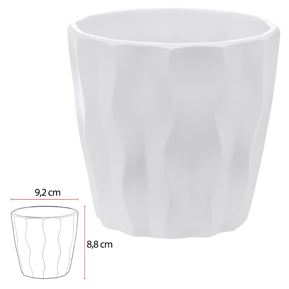 Vaso De Melamina 8,8cm Branco Matte Dea 4