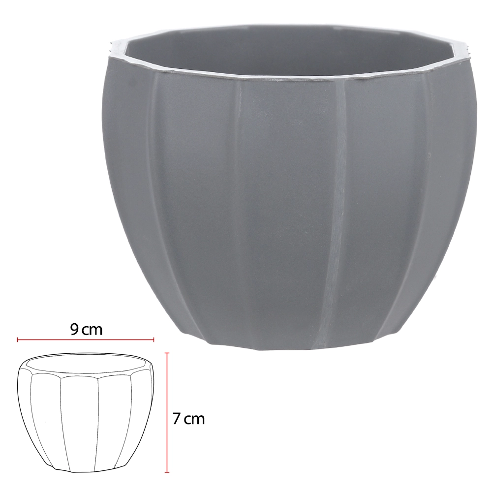 Vaso Melamina Cinza Fosco 7cm 43795003 Dea