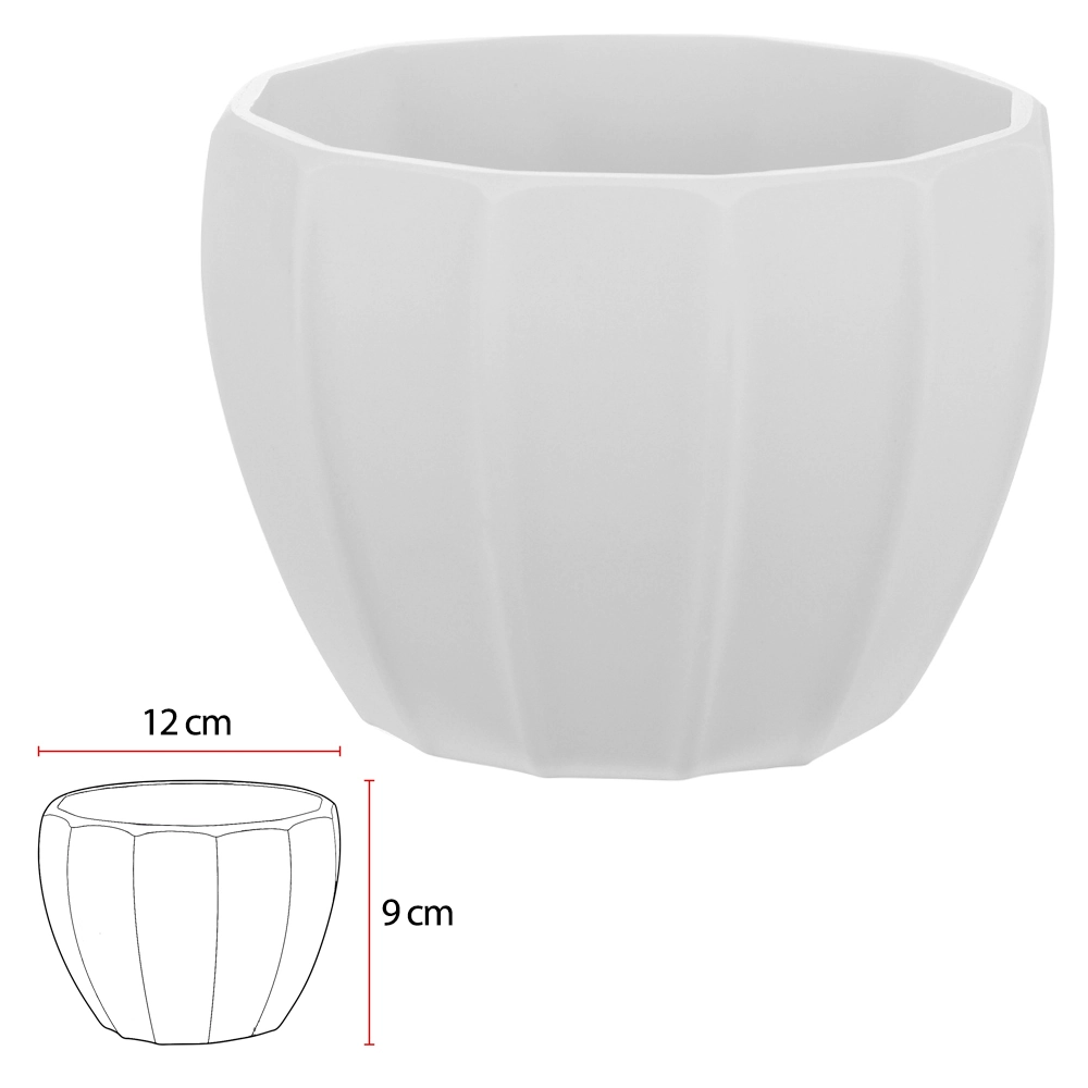 Vaso Melamina Branco Fosco 9cm 43796001 Dea
