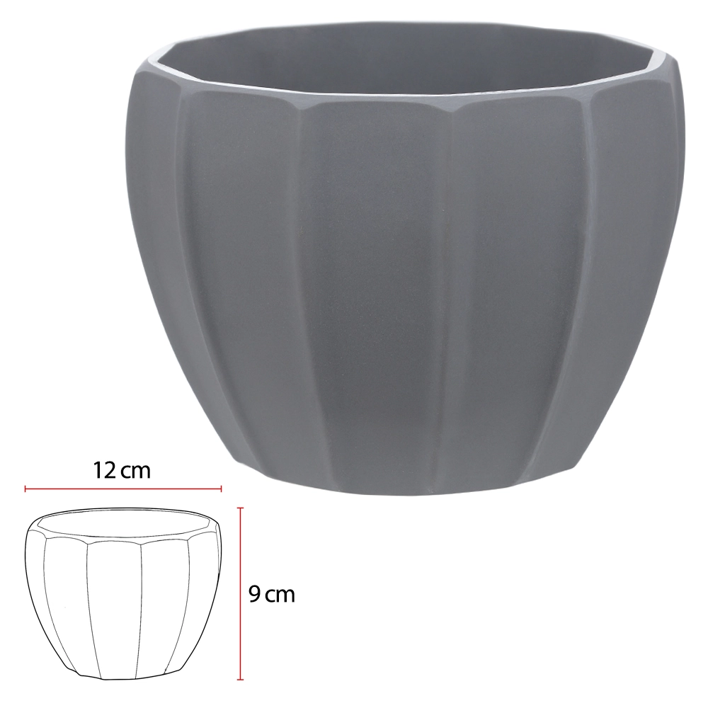 Vaso Melamina Cinza Fosco 9cm 43796003 Dea