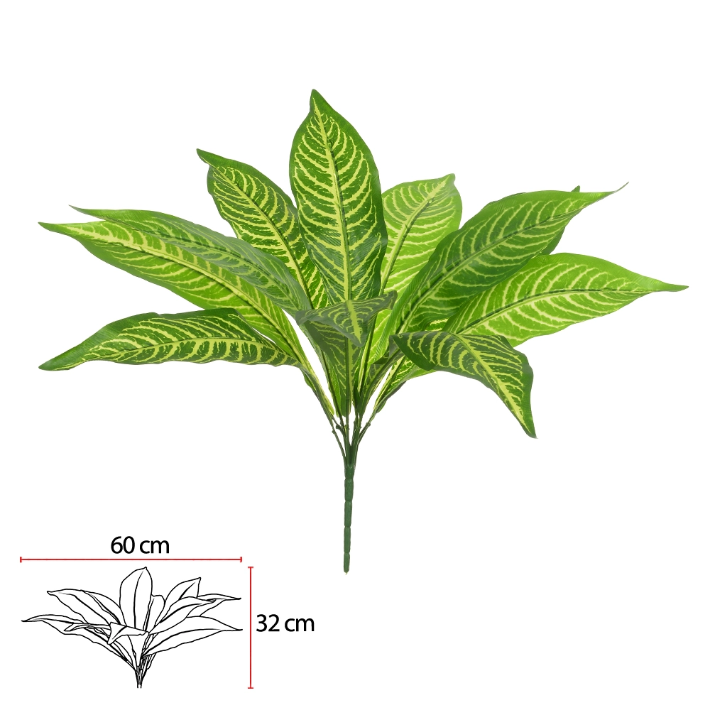 Folha Dracena Fragrans Verde Creme X11 50cm 43119004 Dea