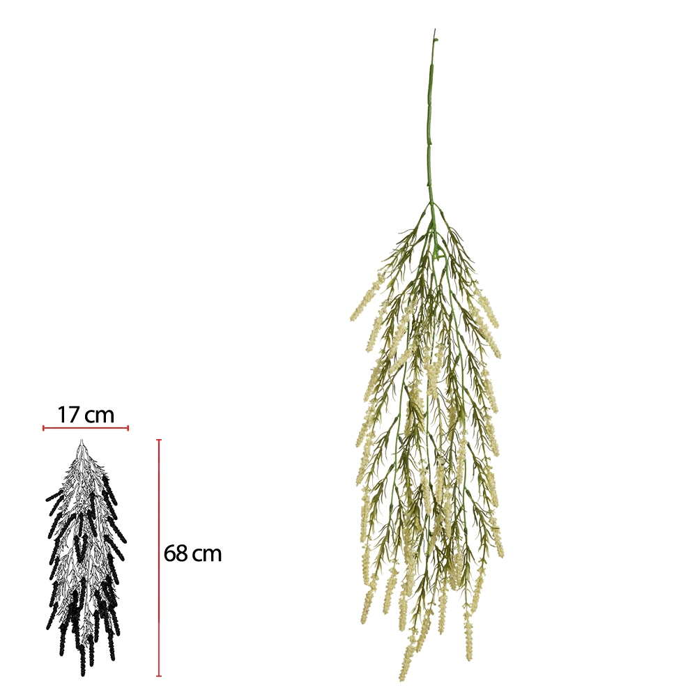 Folhagem Linaria Purpurea Pendurar X38 Creme 88cm 43910003 Dea