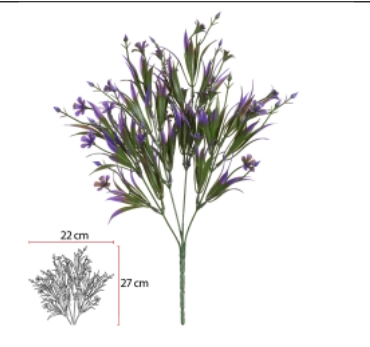 F Flor Mini X20 Verde/lavanda 35cm Re.43929006 Dea