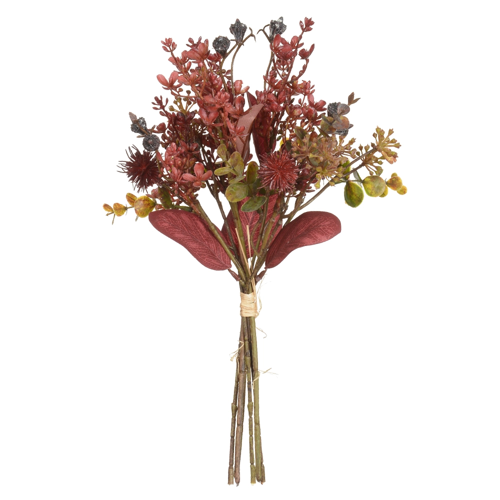 Buque Mamona Ramalhete Misto Fita X6 Vermelho 36cm 43944002 Dea