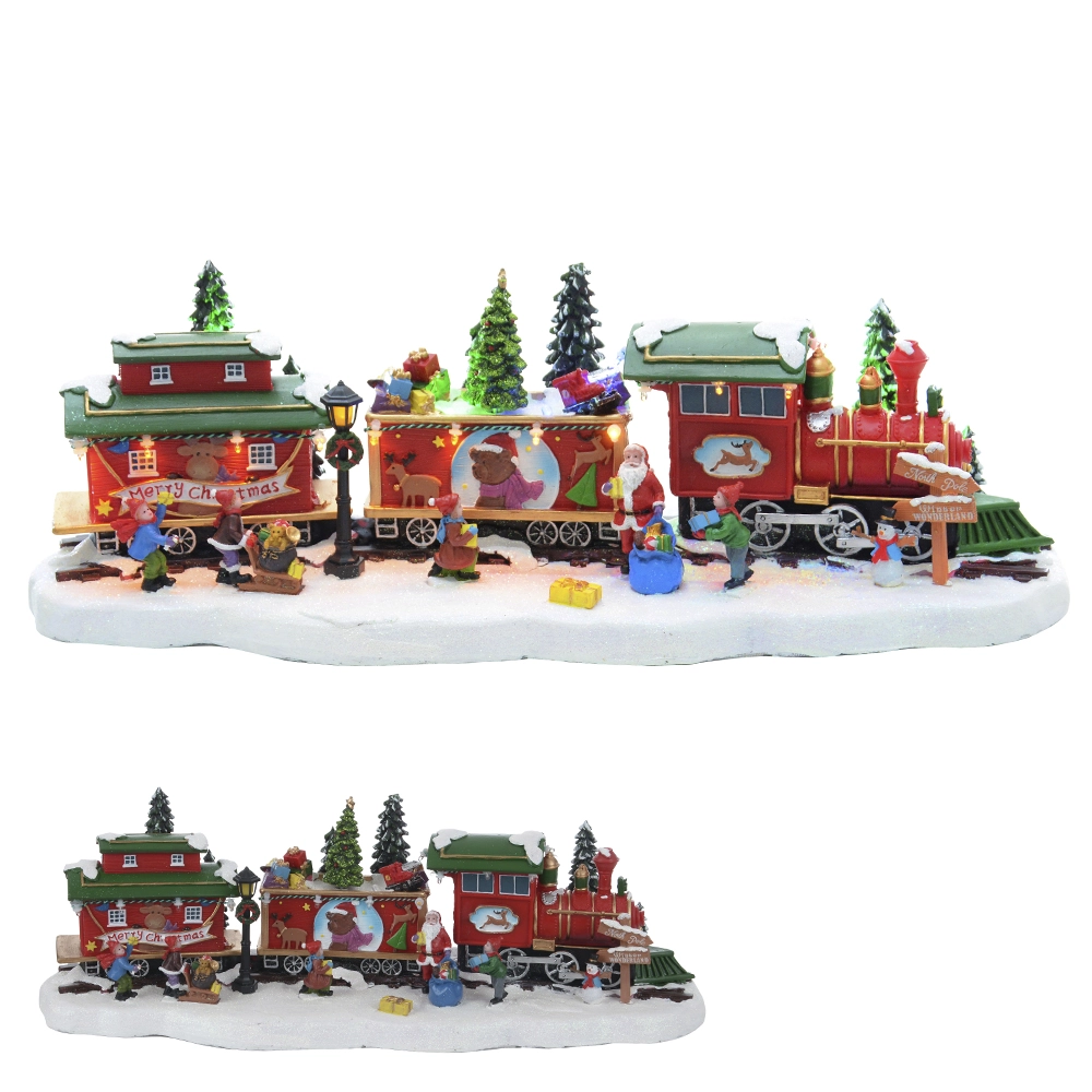 Natal Resina Bivolt Trem Colorido 48x18x15.5cm 43974001 Dea