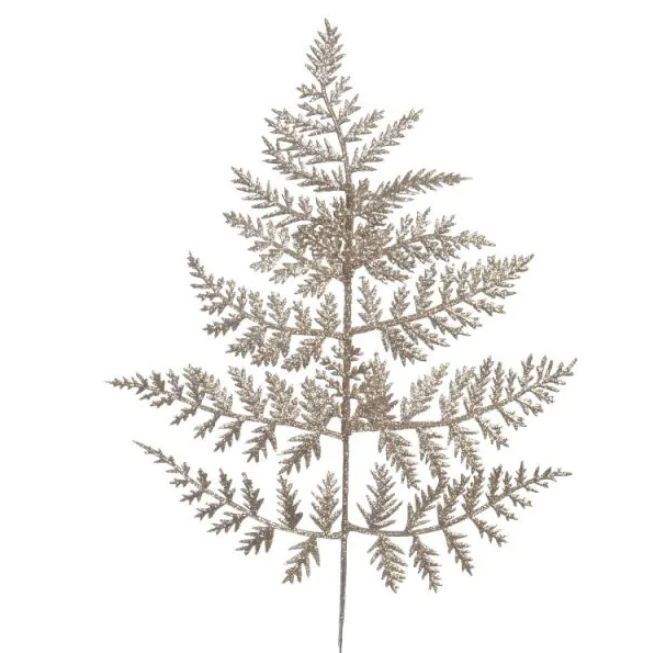C.natal Folha Glitter Champanhe 36cm 44030002 Dea