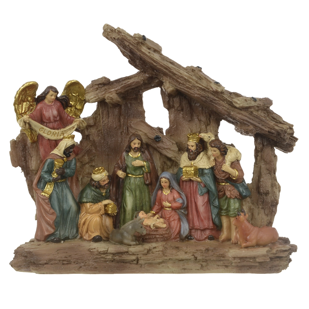Presepio Resina 10 Figuras Colorido 17.7x20.6x6.4cm 44076001 Dea