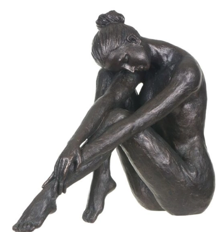 Escultura Poliresina Bailarina Preto 44322001 Dea