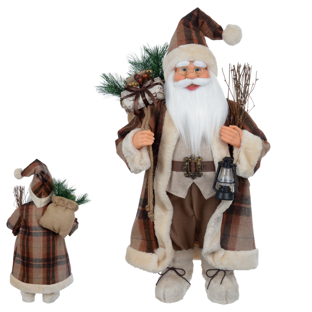 Papai Noel Natal Pe Bege Marrom 60cm 44349001 Dea