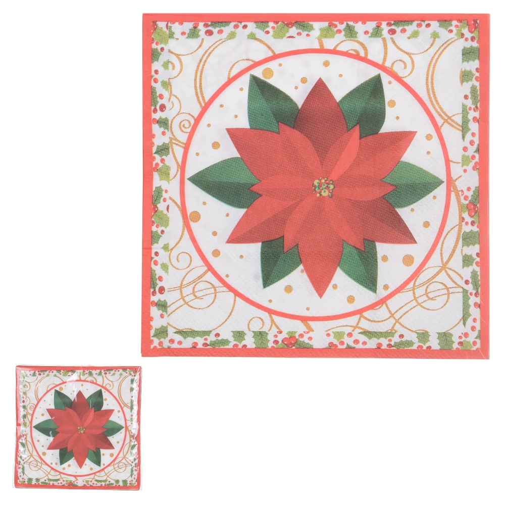Guardanapo Papel 33x33cm Natal Color