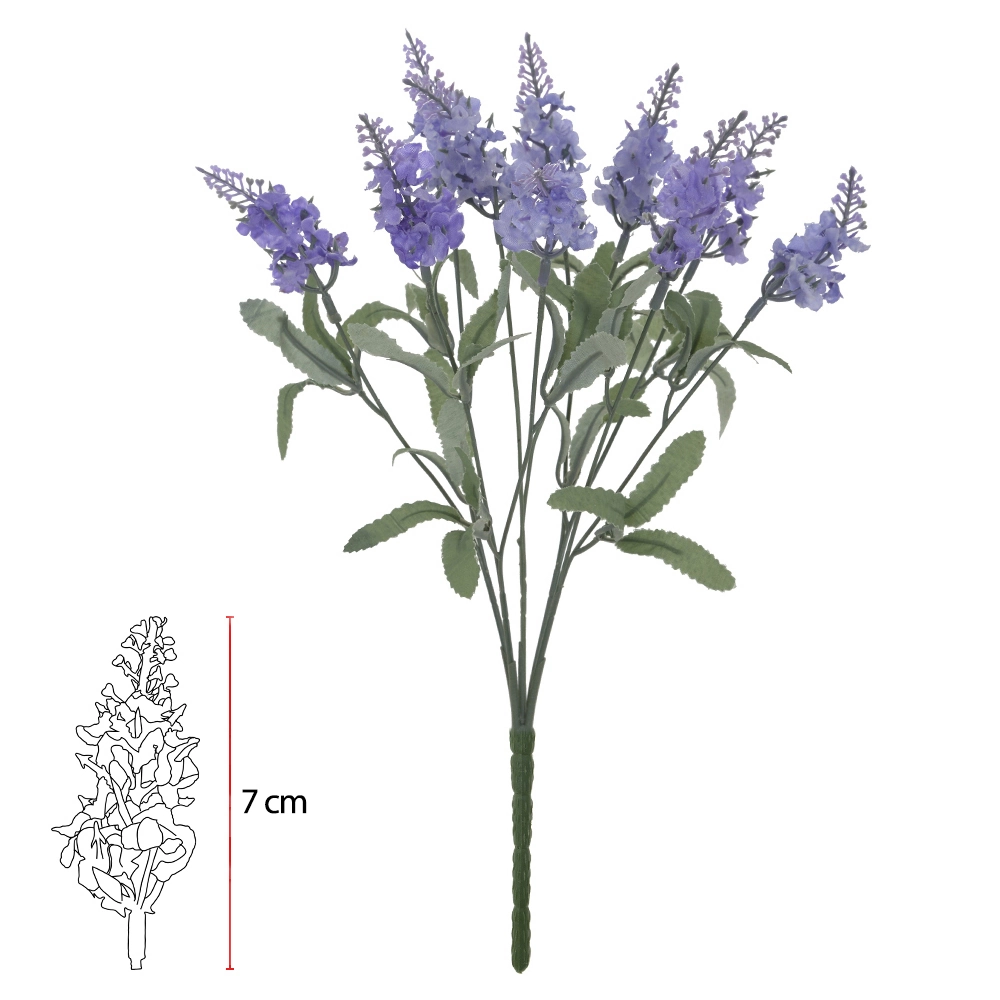 Buque Lavanda Beauty 32cm Flor Arte Lilas .