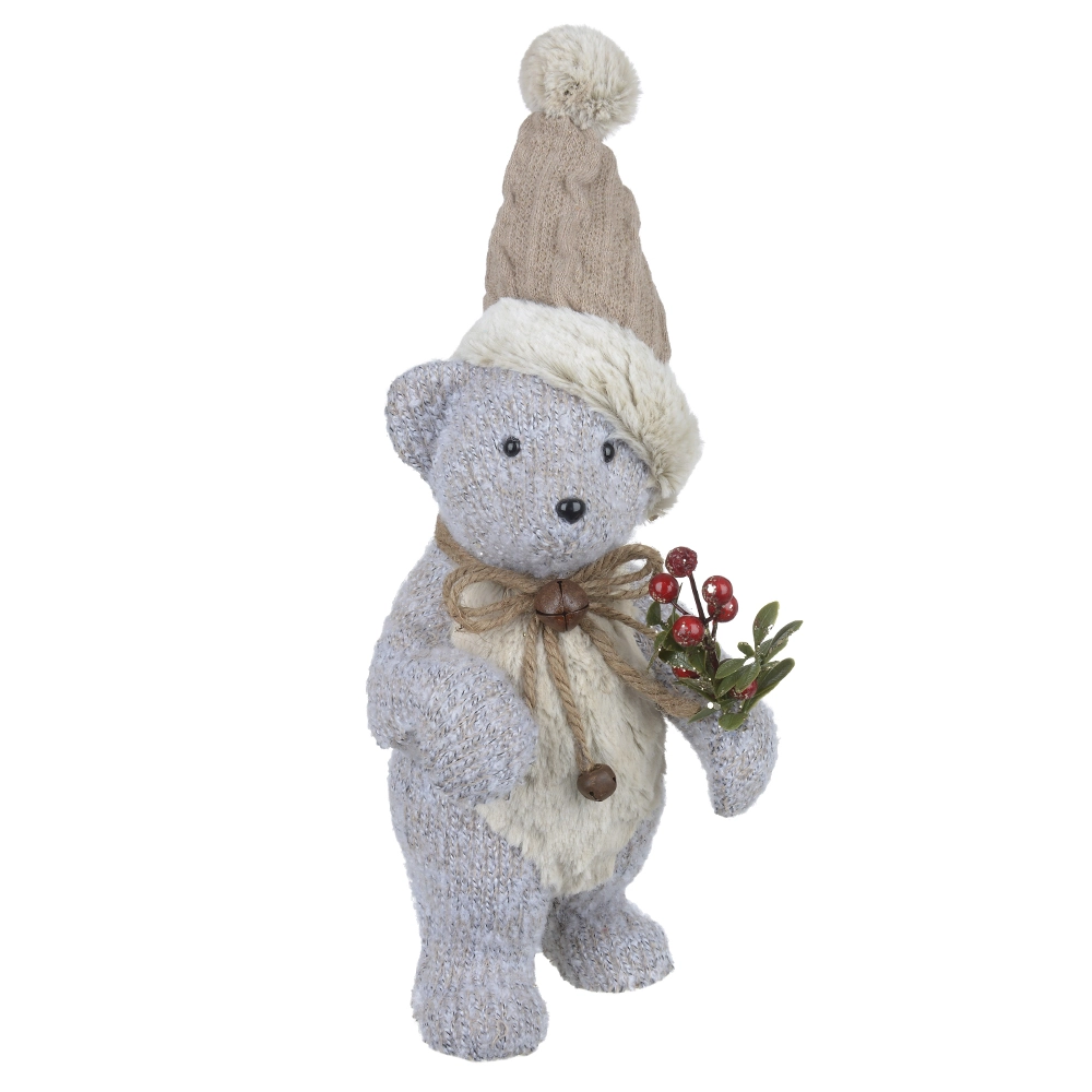 Urso Natal Pe Bege 38x15x15cm 44510001 Dea
