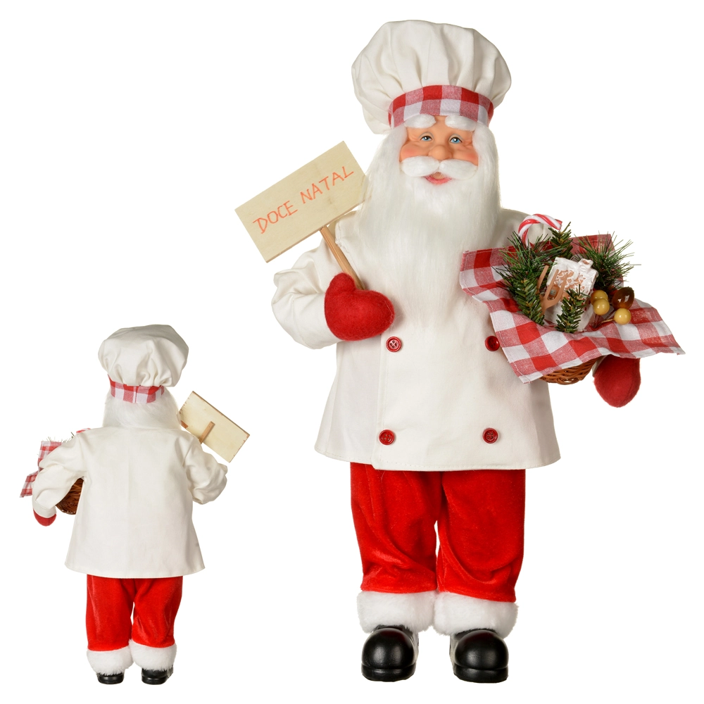Papai Noel Natal Pe Vermelho Branco 45cm 44566001 Dea