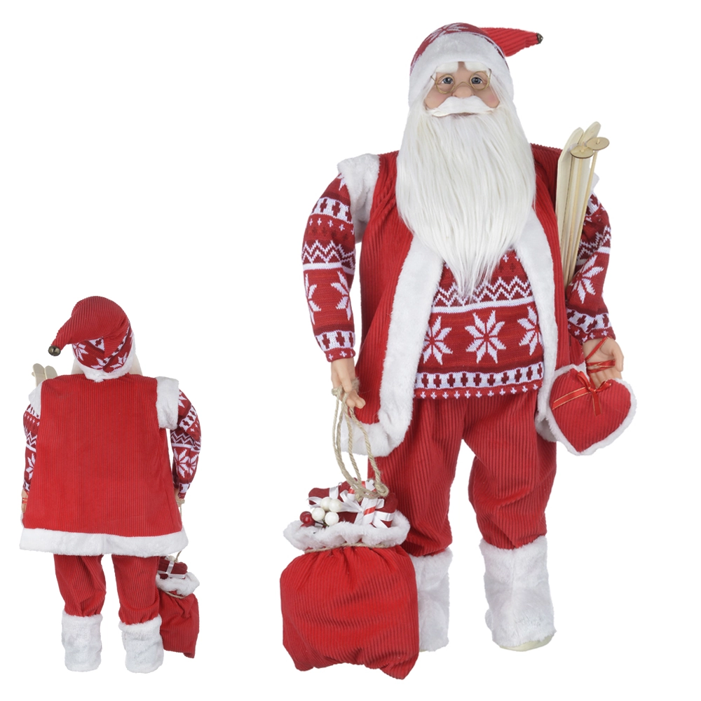 Papai Noel Pe Vermelho Branco 80cm 44600001 Dea