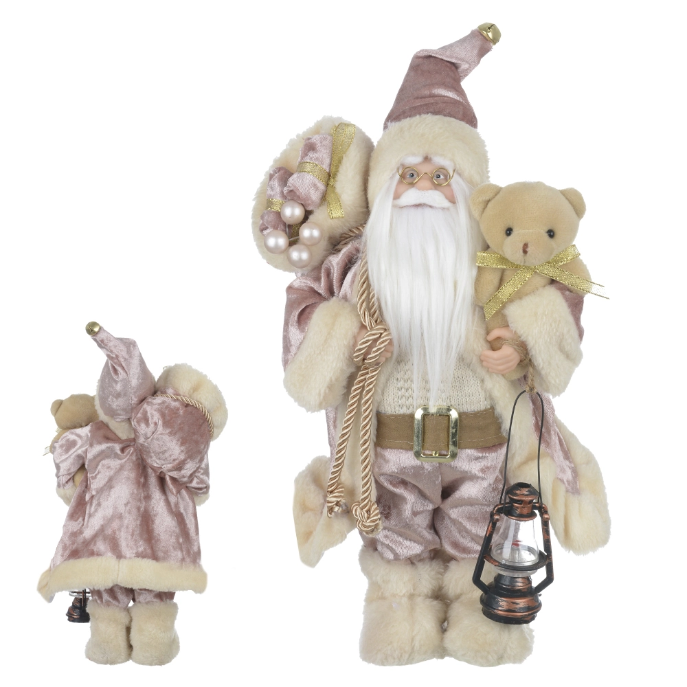 Papai Noel Natal Pe Rose 30cm 44608001 Dea