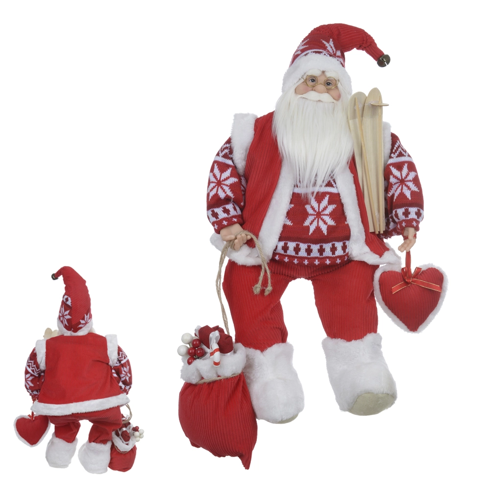 Papai Noel Sentado Vermelho Branco 60cm 44625001 Dea