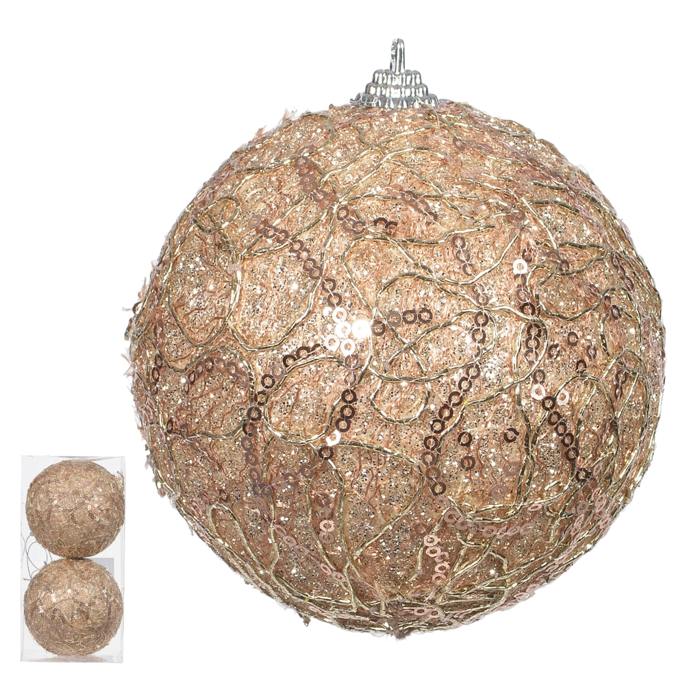 Bola Natal Nude 10cm 2un 44799001 Dea
