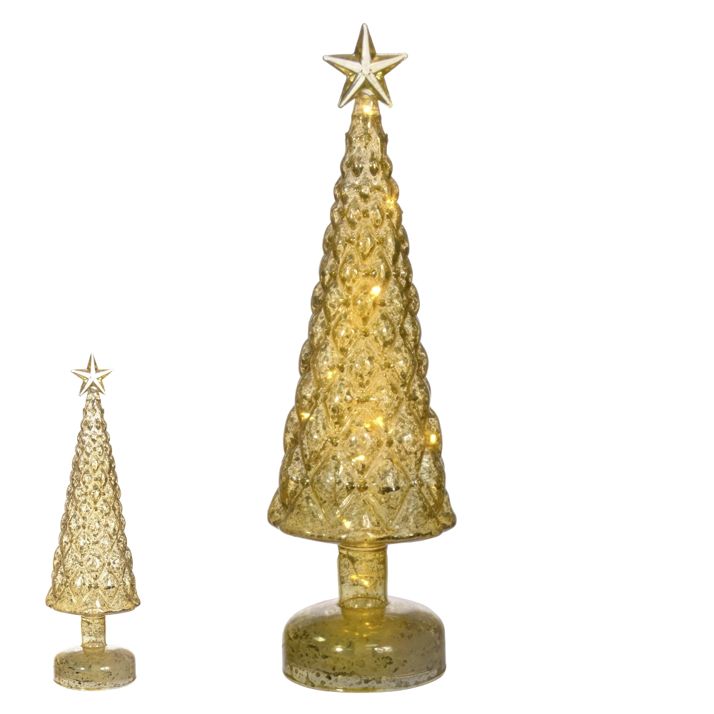 Arvore Natal Led Dourada 9x34cm 44809001 Dea