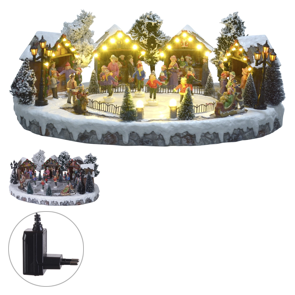 Enfeite Natal Resina Parque Colorido Biv 44.5x30x18.5cm 44894001 Dea