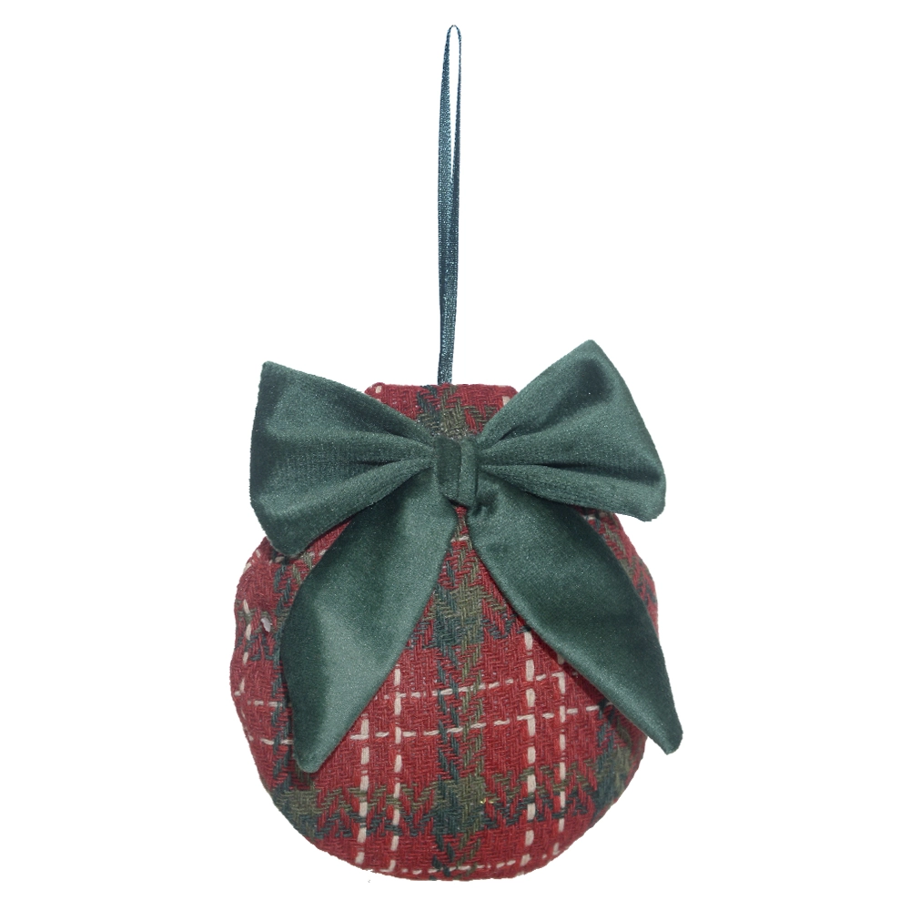 Bola Natal Laco Vermelho Verde 11cm 45100001 Dea