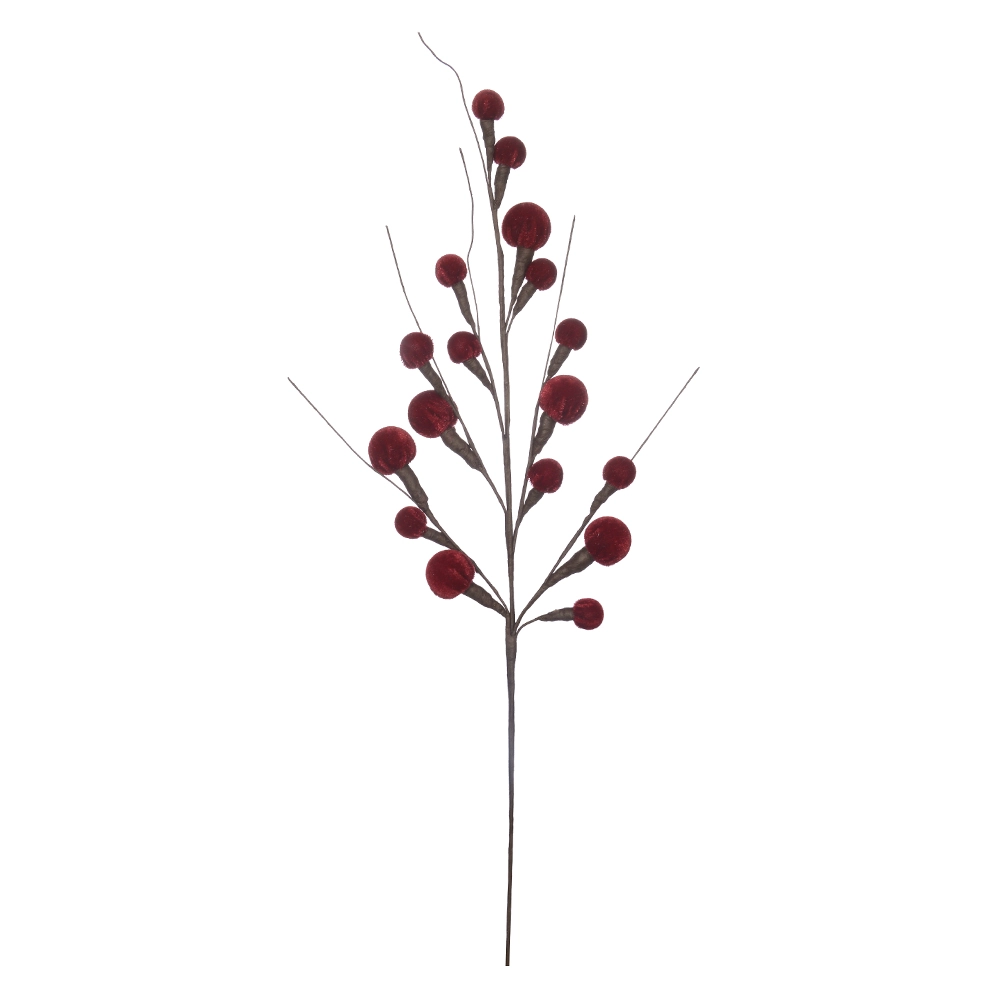 Pick Bolinha Aveludado Vermelho 63cm 45130002 Dea