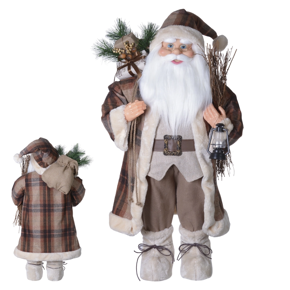 Papai Noel Pe Bege Marrom 80cm 45217001 Dea