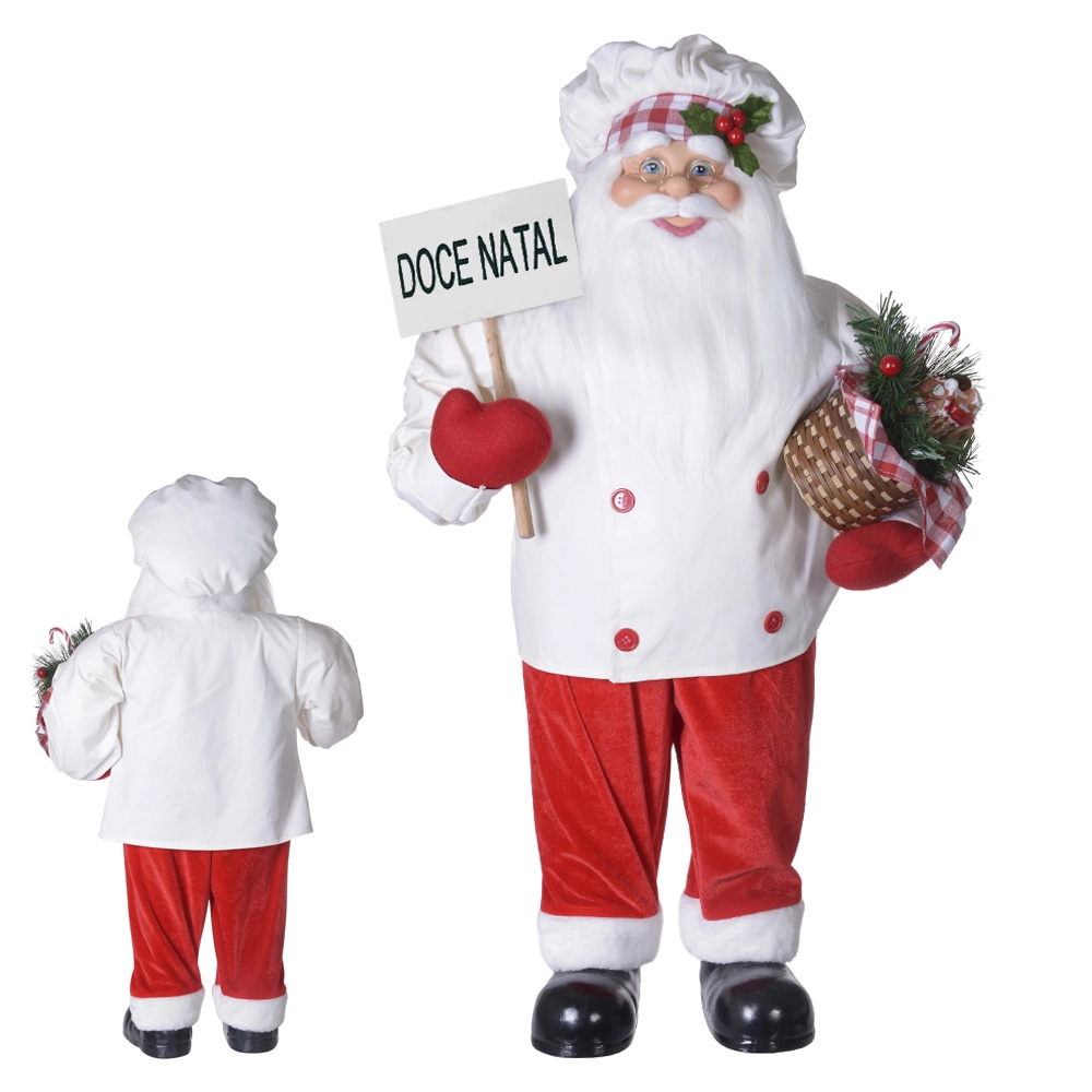 Papai Noel Pe Vermelho Branco 80cm 45218001 Dea