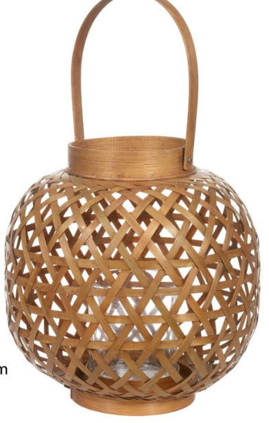 Lanterna Decorativa Bamboo Bege 39cm 24d 45311001 Dea