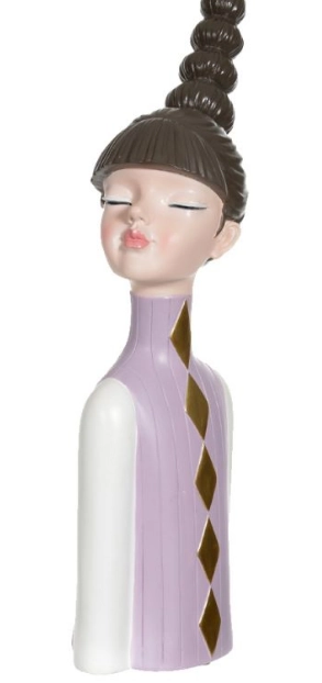 Escultura Poliresina Menina Colorida 38x14x11cm 45374001 Dea