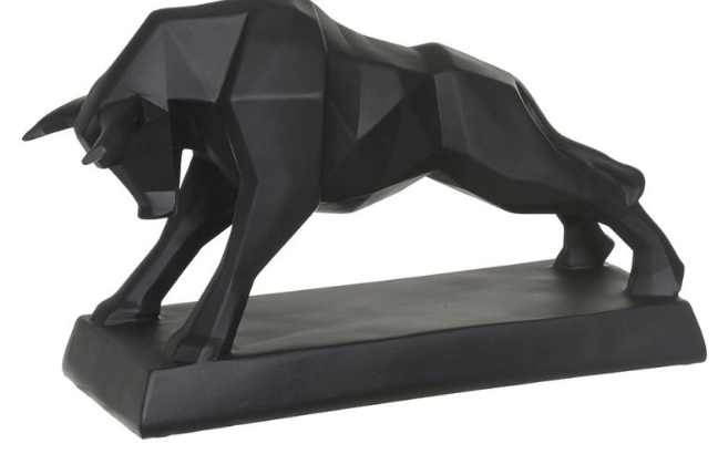 Escultura Poliresina Touro Preto 19x32x10cm 45392002 Dea