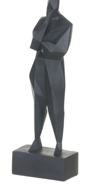 Escultura Poliresina Homem Preto 44x15x8.4cm 45395001 Dea