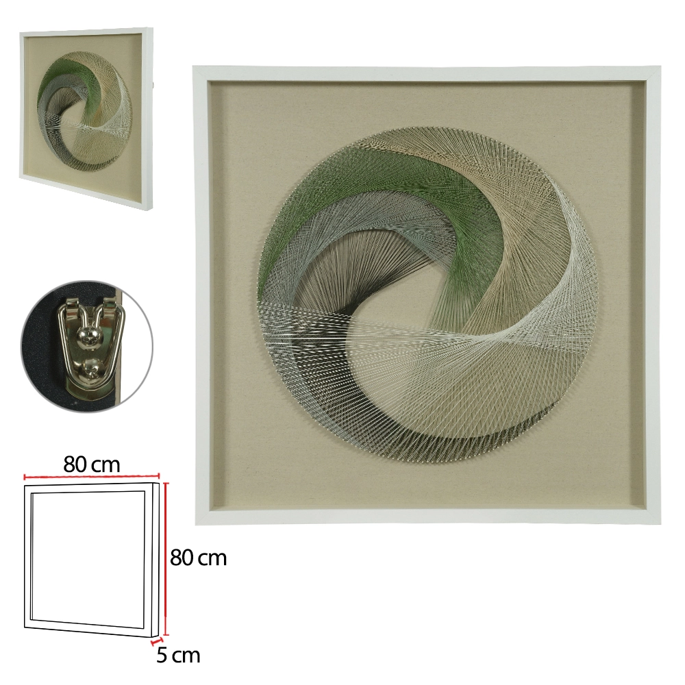 Quadro Plastico Verde 80x80x5cm 52715001 Dea