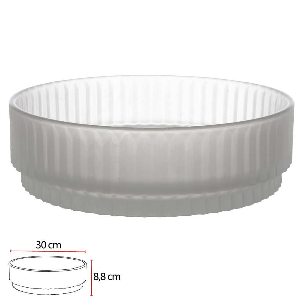 Vaso Vidro Transp Fosco 8.8cm 30d 52742001 Dea