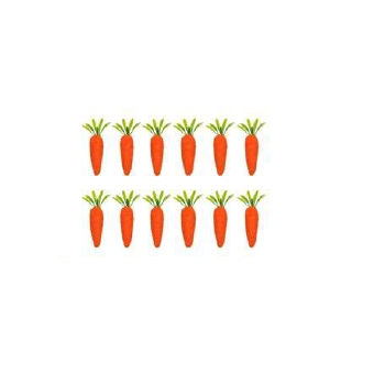 Enfeite Pascoa Cenoura C/12 Laranja 5cm