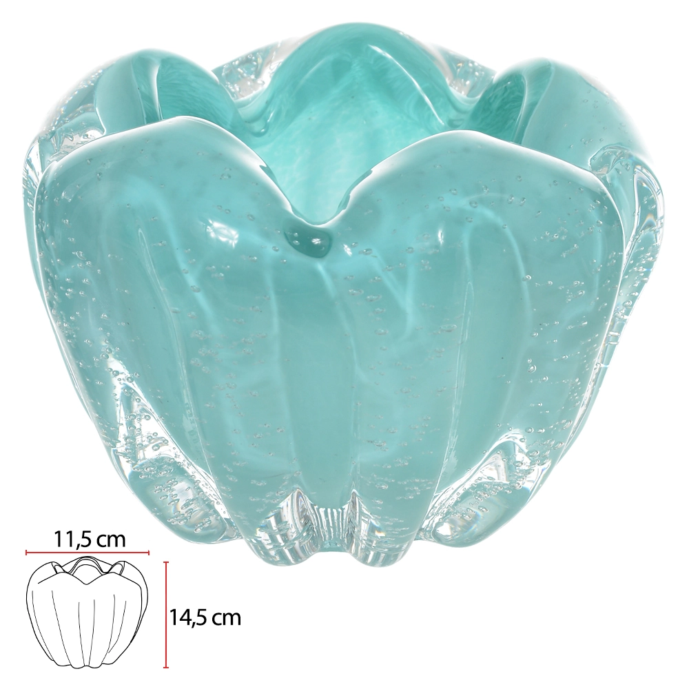 Vaso Vidro Azul 11.5cm 14.5d 69117010 Dea