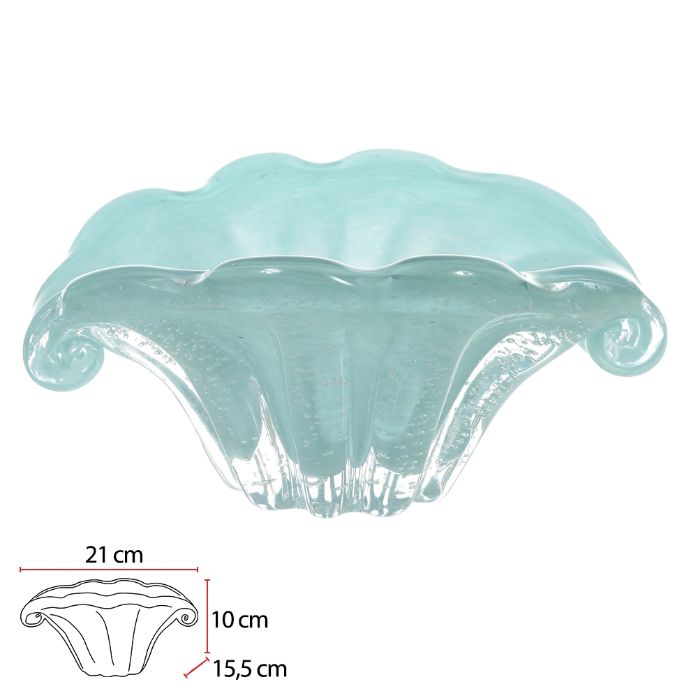 Vaso Vidro Azul 10x21x15.5cm 69106012 Dea